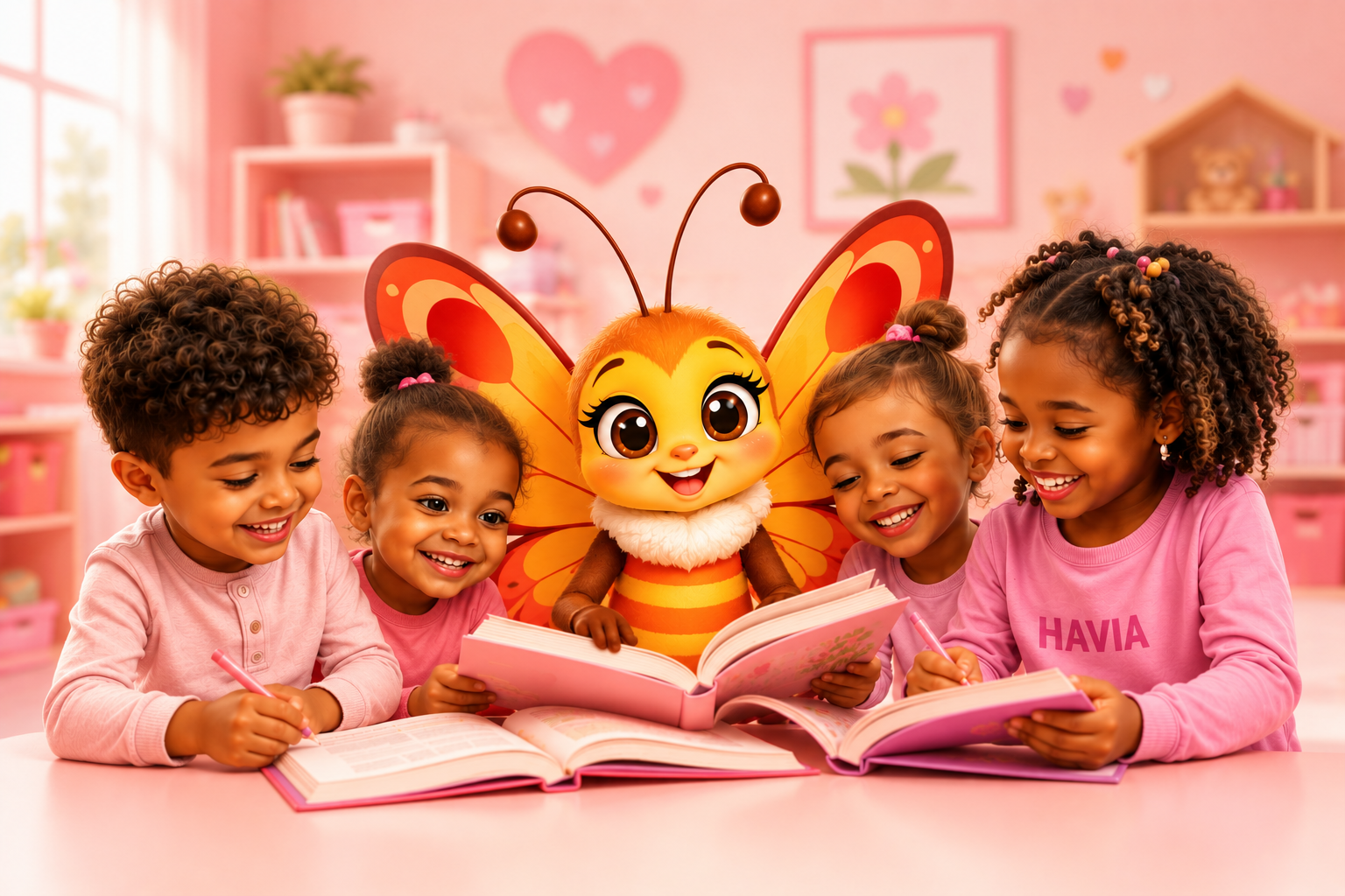 Happy children learning at CRIS Learning Centre
